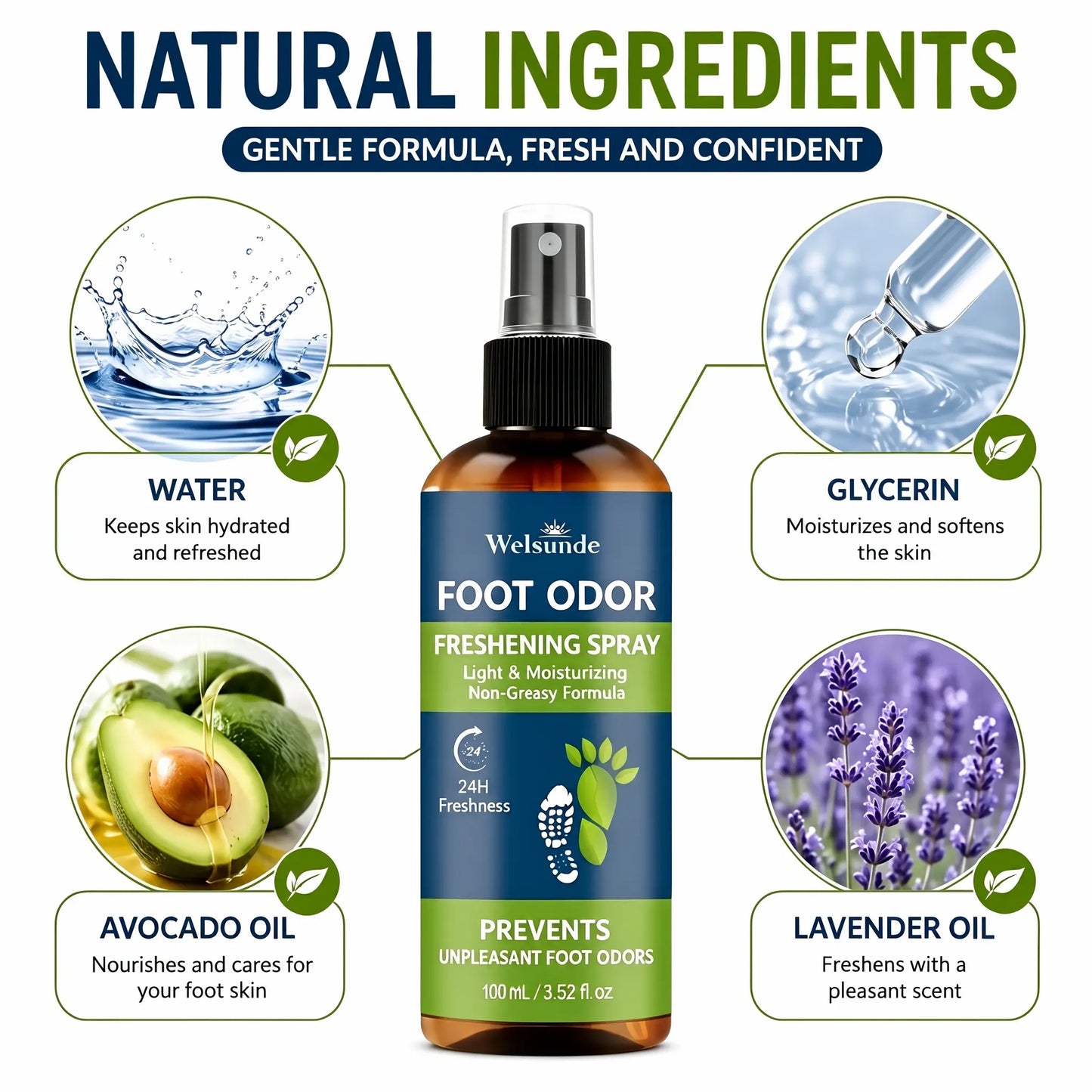 Dance Shoe & Foot Deodorant Spray Natural Odor Eliminator