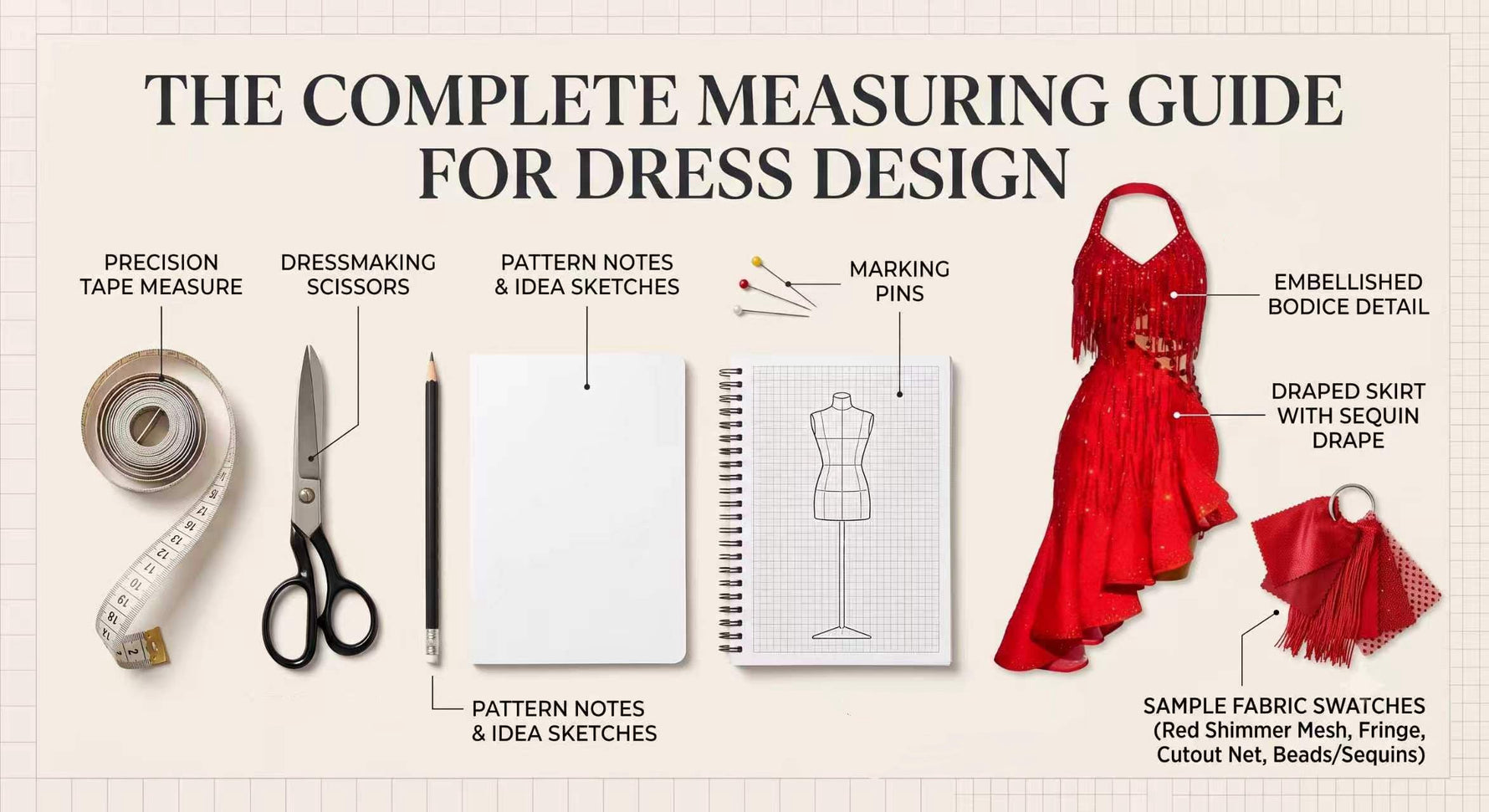 Complete Latin Dance Dress Size Guide: How to Measure for a Perfect Custom Competition Fit