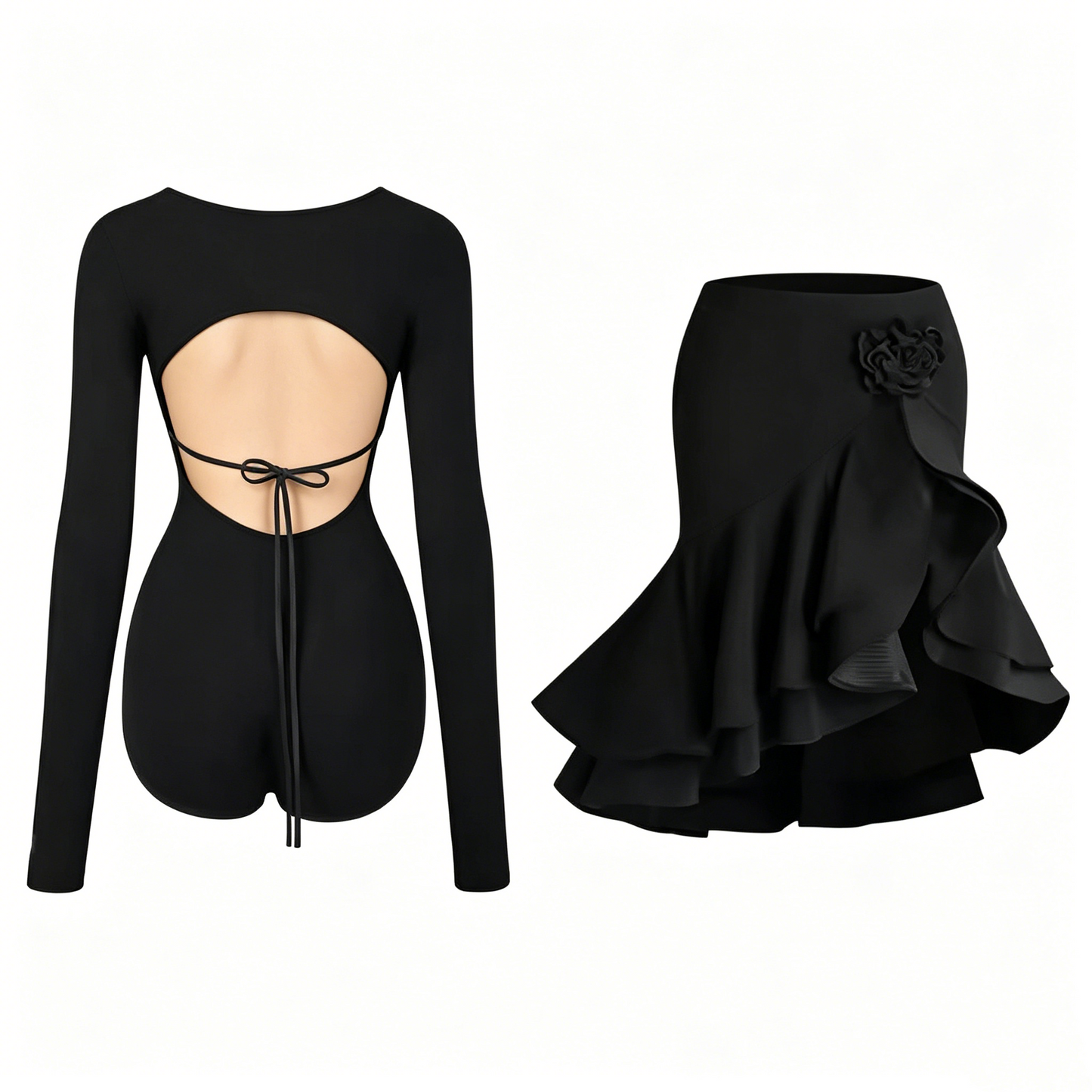 Tie-Back Latin Dance Practice Set
