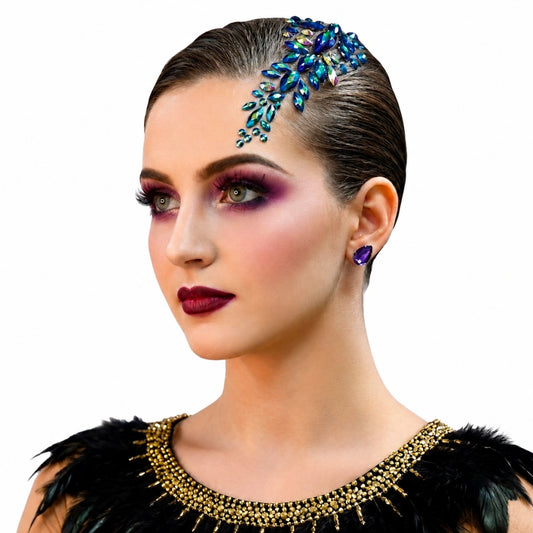 AB Rhinestone Latin Competition Forehead Headpiece