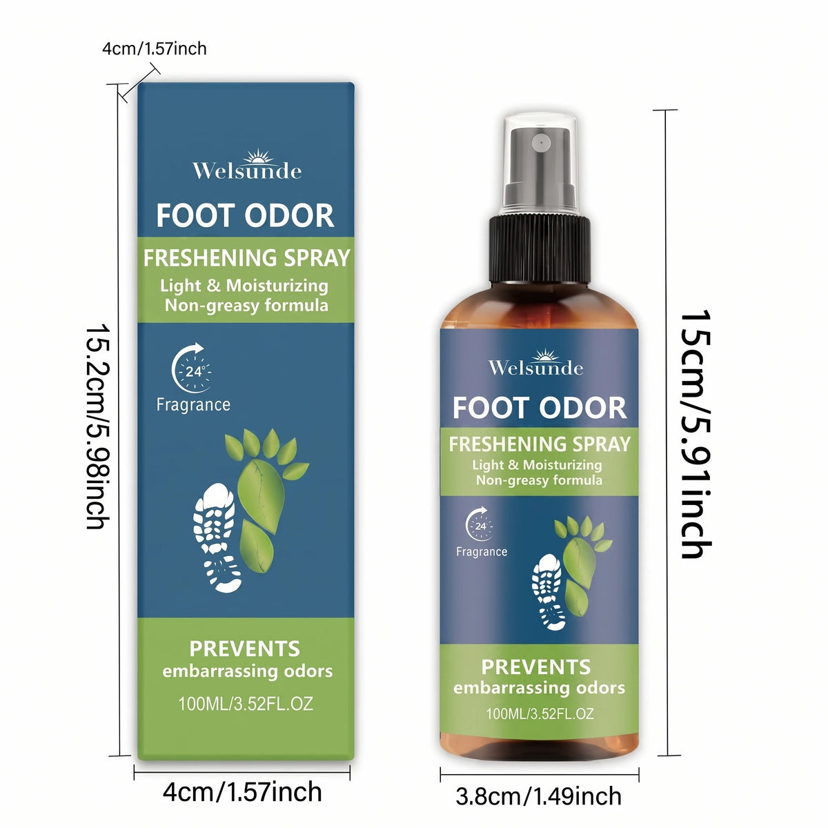 Dance Shoe & Foot Deodorant Spray Natural Odor Eliminator