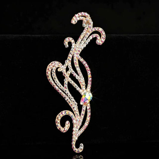 Ornate Crystal Latin Dance Hairpiece with Rhinestones